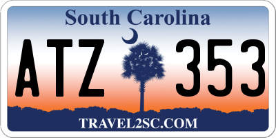 SC license plate ATZ353