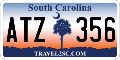 SC license plate ATZ356