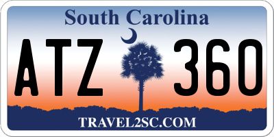 SC license plate ATZ360