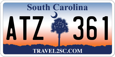 SC license plate ATZ361
