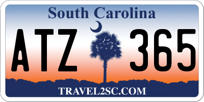 SC license plate ATZ365