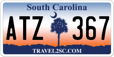 SC license plate ATZ367