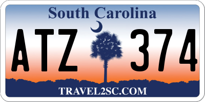 SC license plate ATZ374