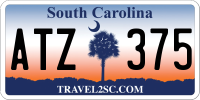 SC license plate ATZ375