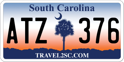 SC license plate ATZ376
