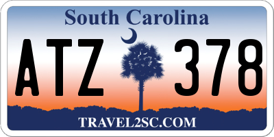 SC license plate ATZ378