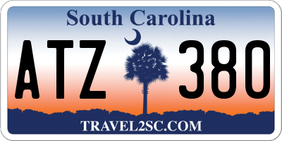 SC license plate ATZ380