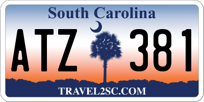SC license plate ATZ381