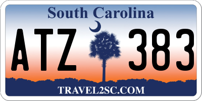 SC license plate ATZ383