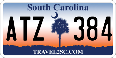 SC license plate ATZ384