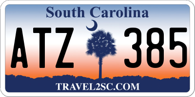 SC license plate ATZ385