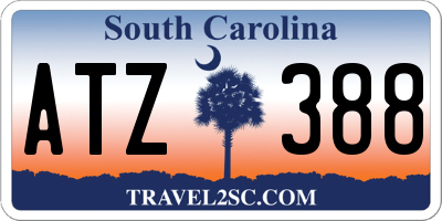 SC license plate ATZ388