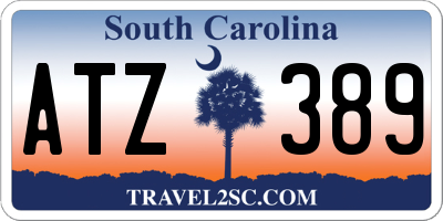 SC license plate ATZ389