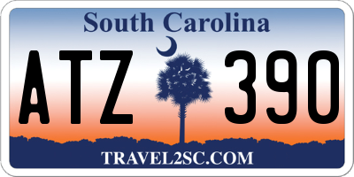 SC license plate ATZ390
