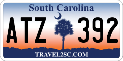 SC license plate ATZ392