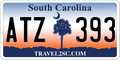 SC license plate ATZ393