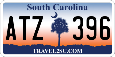 SC license plate ATZ396