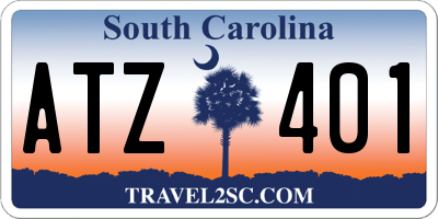 SC license plate ATZ401