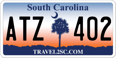 SC license plate ATZ402