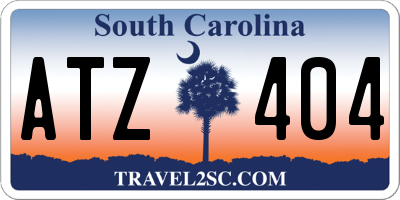 SC license plate ATZ404