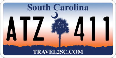 SC license plate ATZ411