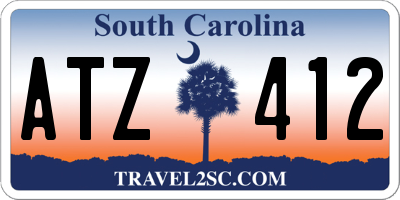 SC license plate ATZ412