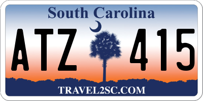 SC license plate ATZ415