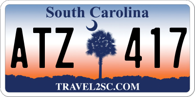 SC license plate ATZ417