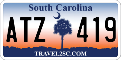 SC license plate ATZ419