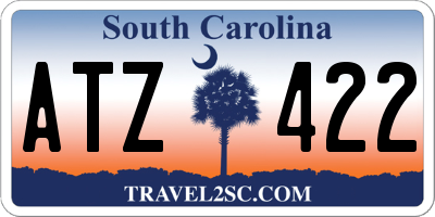 SC license plate ATZ422