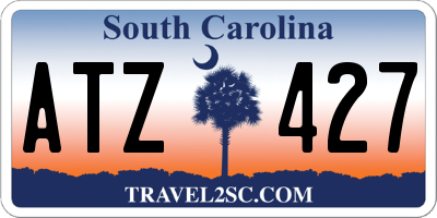 SC license plate ATZ427