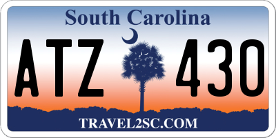 SC license plate ATZ430