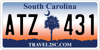 SC license plate ATZ431