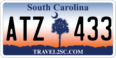SC license plate ATZ433