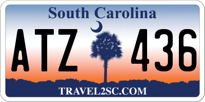 SC license plate ATZ436