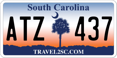 SC license plate ATZ437