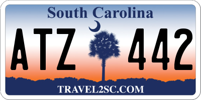 SC license plate ATZ442