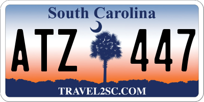 SC license plate ATZ447