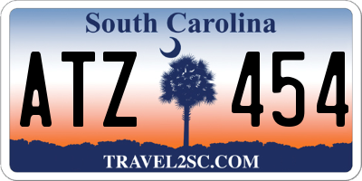 SC license plate ATZ454