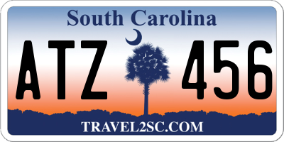 SC license plate ATZ456
