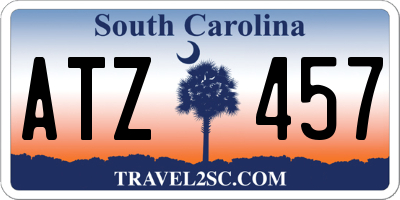 SC license plate ATZ457
