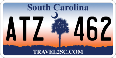 SC license plate ATZ462