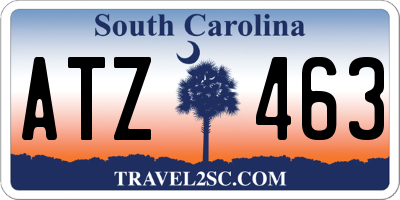 SC license plate ATZ463