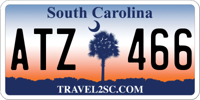 SC license plate ATZ466