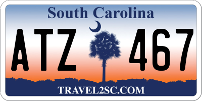 SC license plate ATZ467