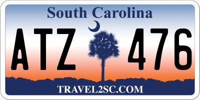 SC license plate ATZ476