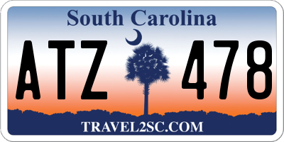 SC license plate ATZ478