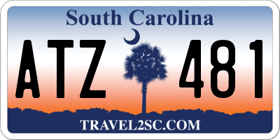 SC license plate ATZ481