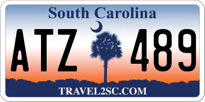 SC license plate ATZ489