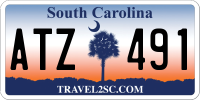 SC license plate ATZ491